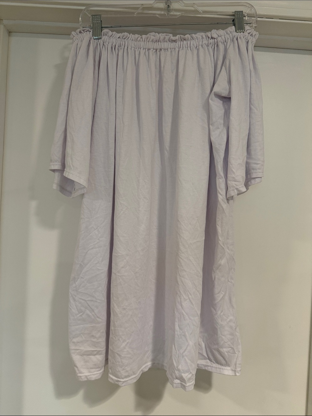 Design Lab Lord & Taylor Off-Shoulder Tee in Light Lavender
